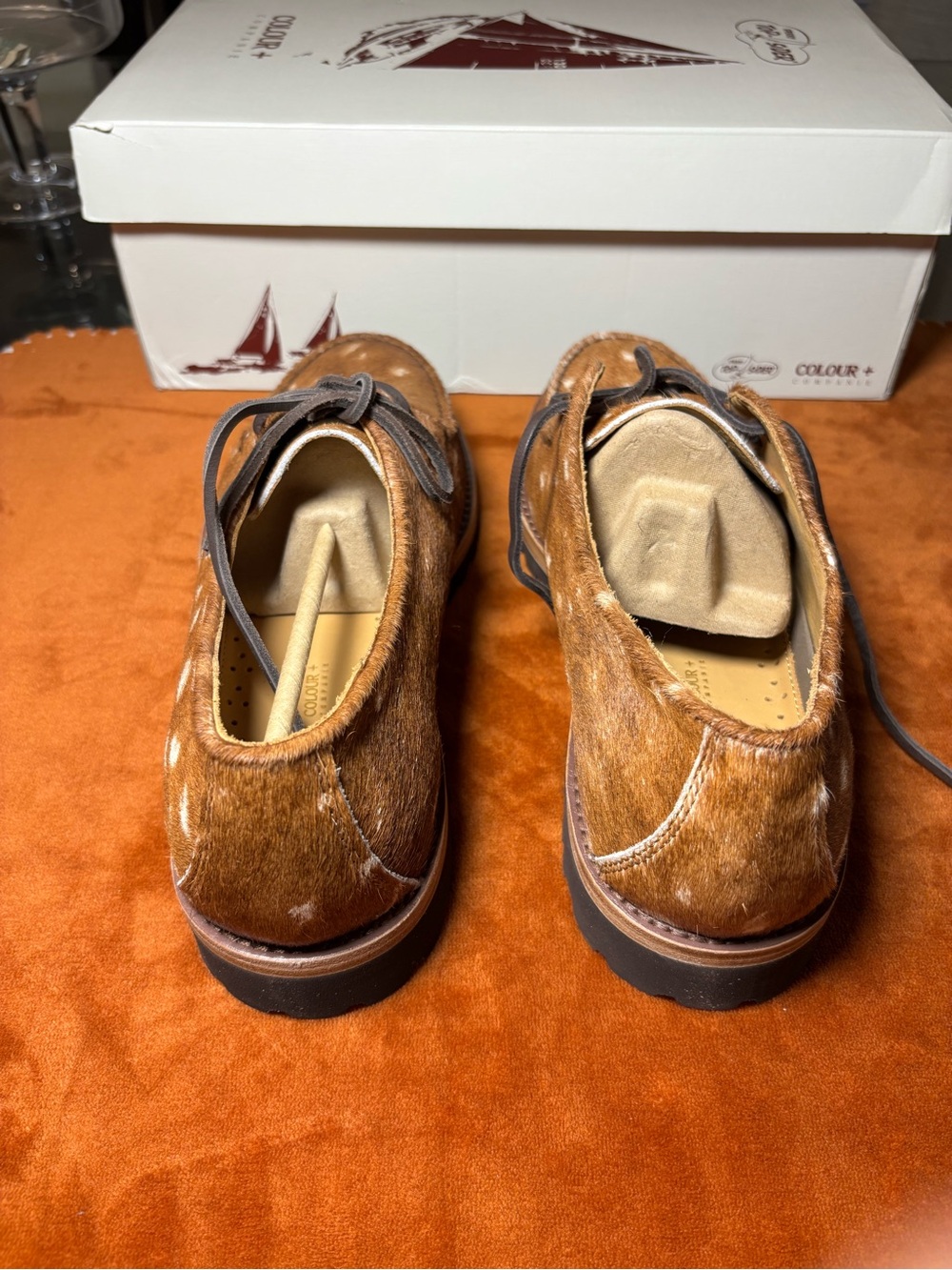 Sperry Brown Spotted Leather Lace-Up Loafers - Picture 4 of 8
